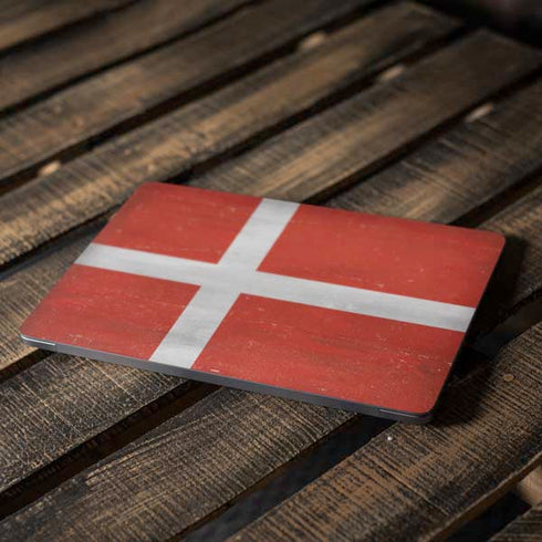 Denmark Flag Distressed Apple MacBook Air Skin